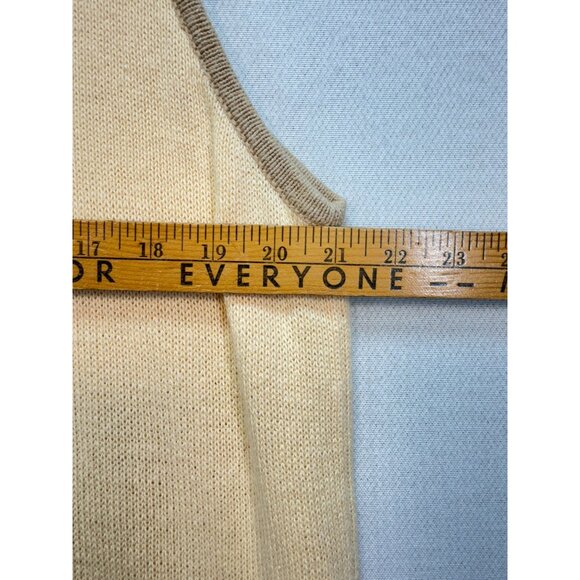 Storybook Knits Womens Tank Vest Sweater Size 2X Beige Sleeveless Embroidered - Picture 8 of 11